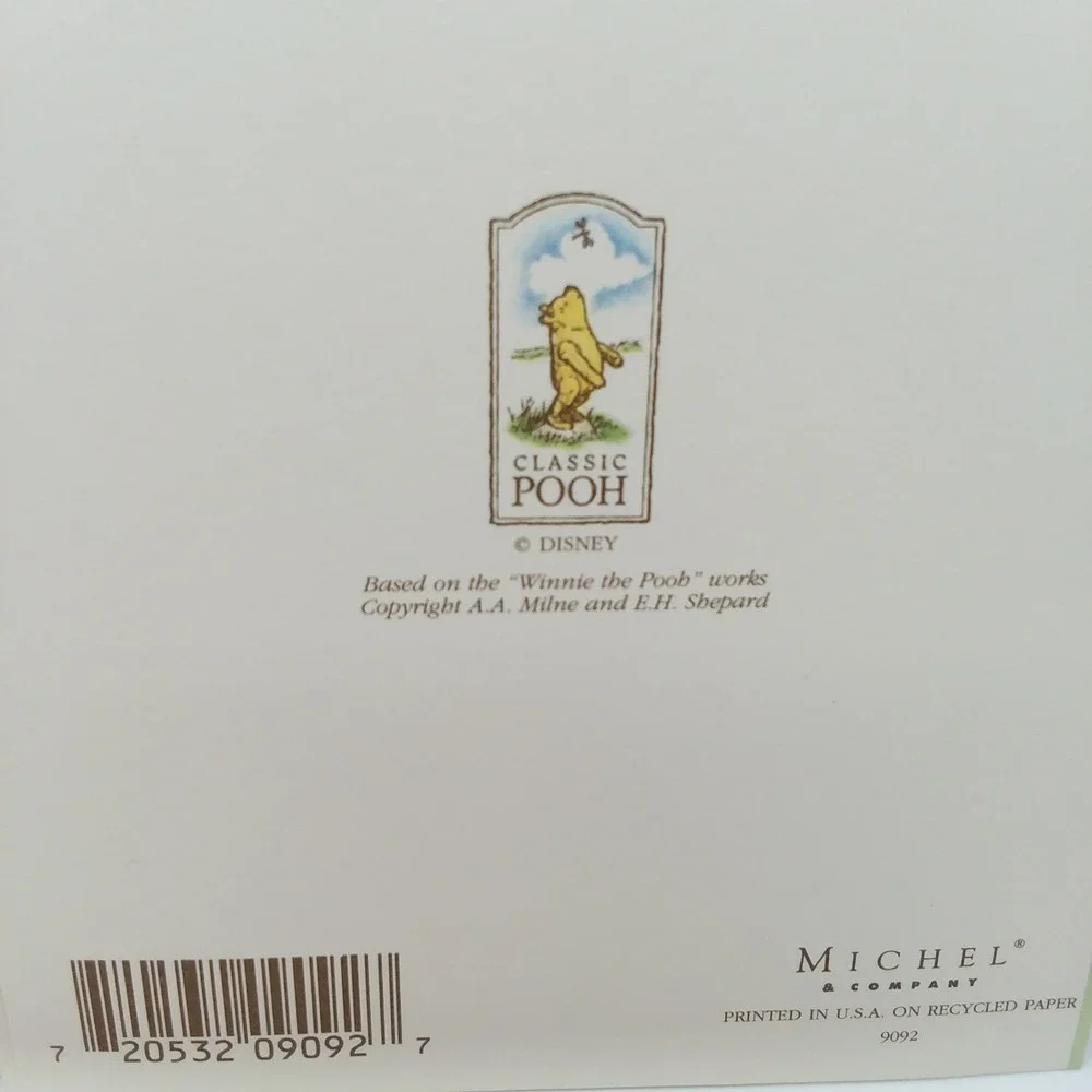 Vintage Disney Winnie the Pooh & Piglet Stationery Box Set 7‎ Cards 7 Envelopes